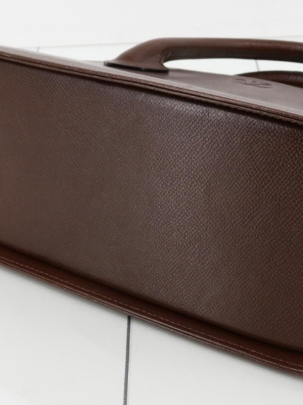 Valentino Garavani Dark Brown Leather Satchel - Picture 6 of 11
